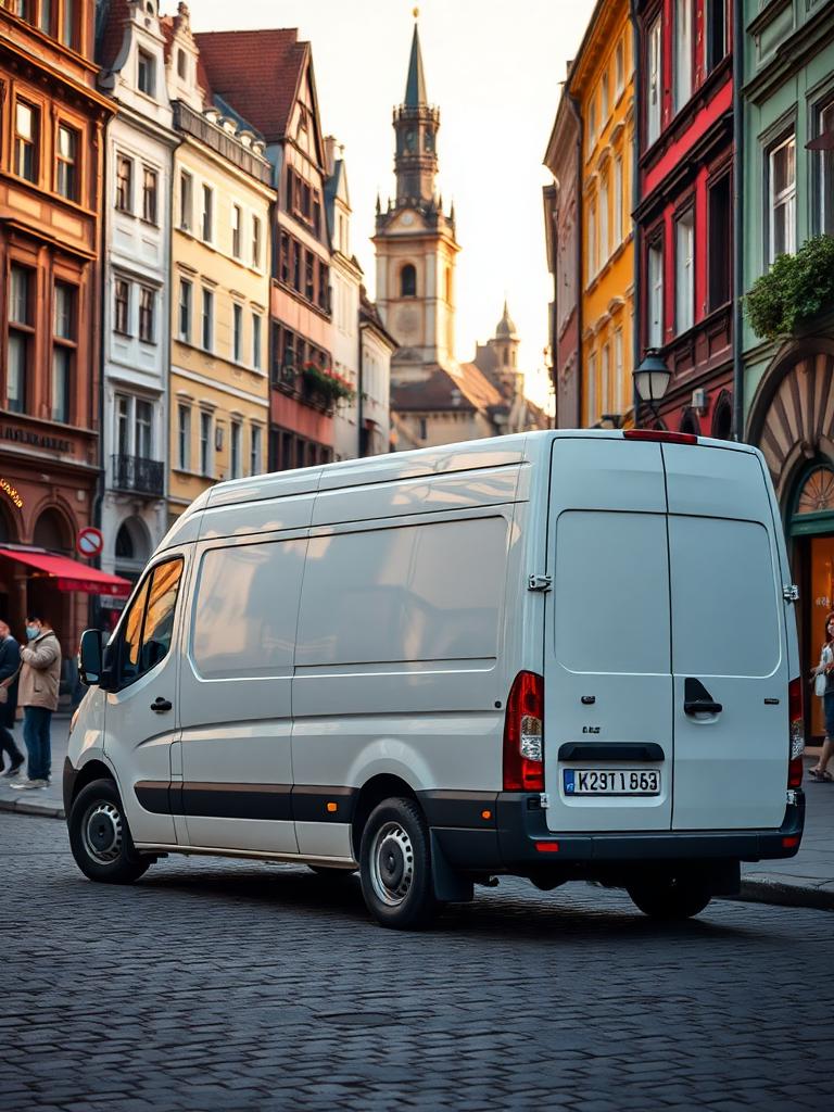 Samochód dostawczy Najtrans na trasie Kraków-Wrocław